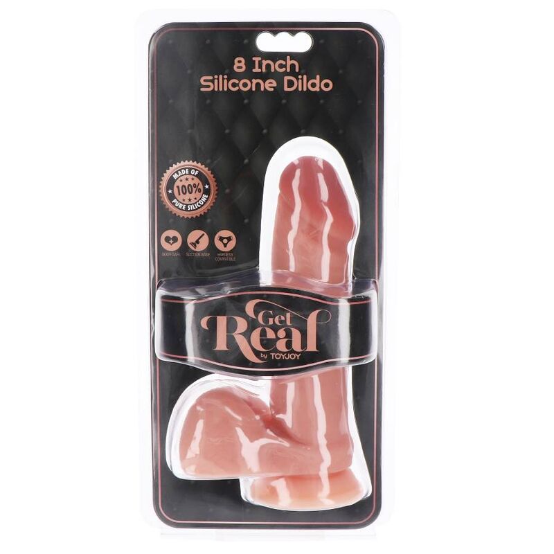 GET REAL - gode réaliste en silicone 20,5 cm avec balles peau