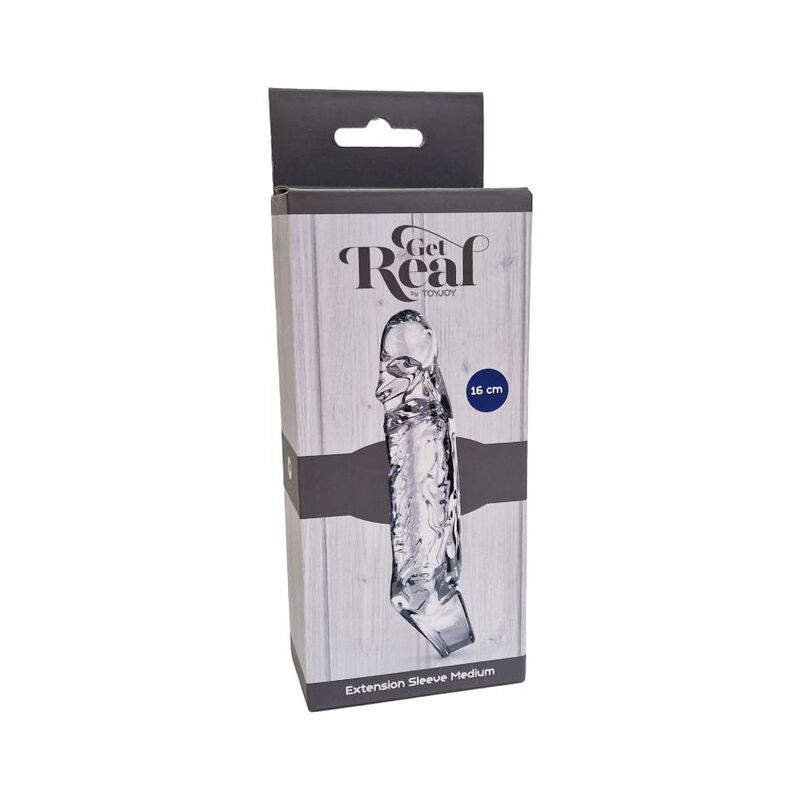 GET REAL - manchon d'extension du penis moyen transparent