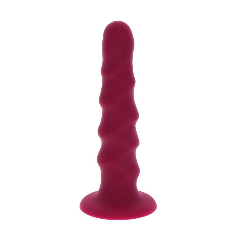 GET REAL – gode gode côtelé 12 cm rouge