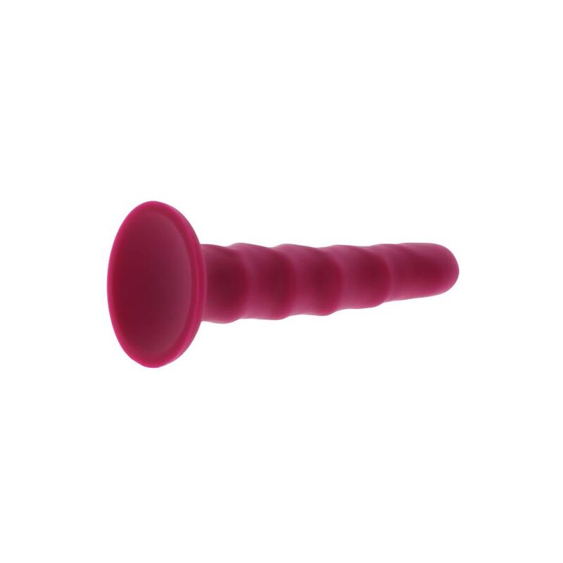 GET REAL – gode gode côtelé 12 cm rouge