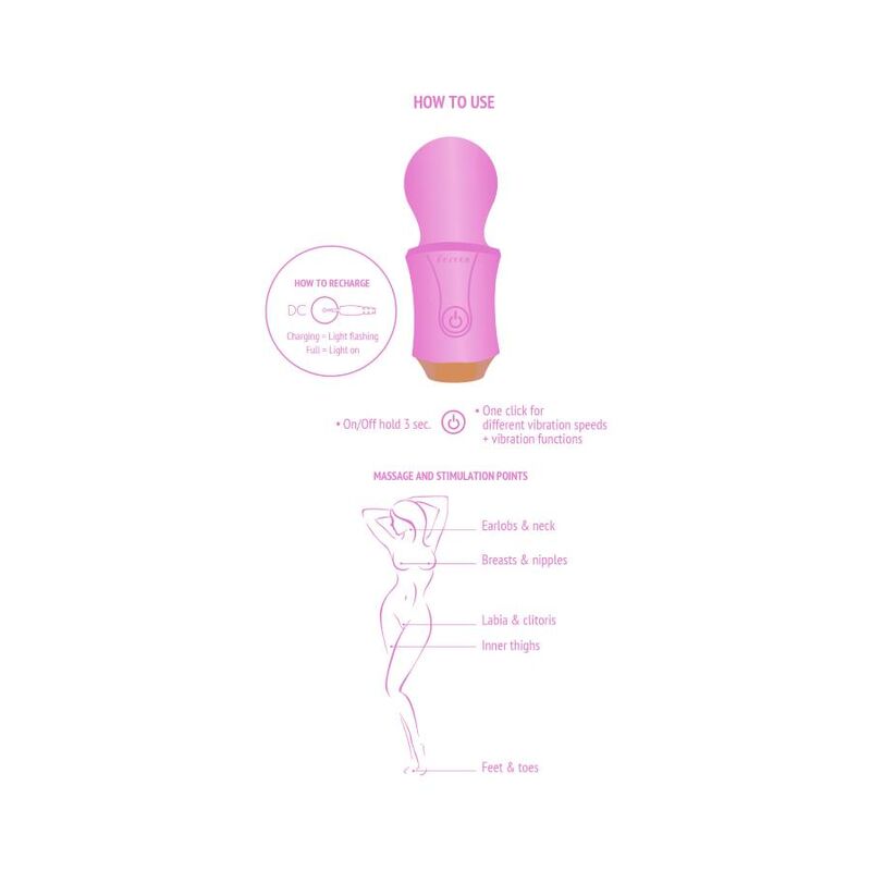 XOCCOON - masseur de type WAND du voyageur fuchsia