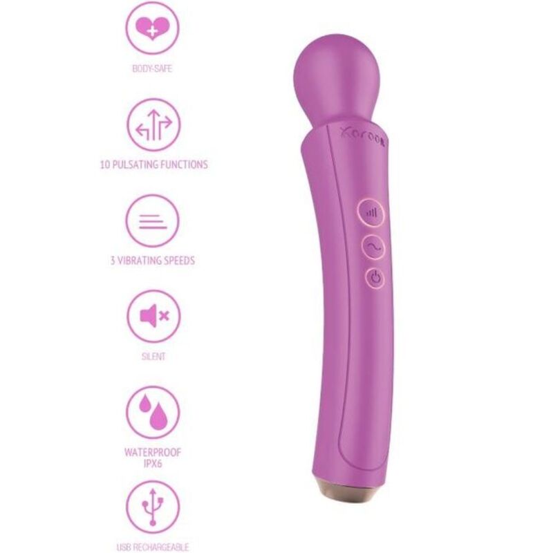 XOCCOON - masseur de type WAND courbé fuchsia