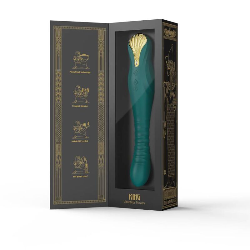 ZALO - KING VIBRATING THRUSTER, vibromasseur vert