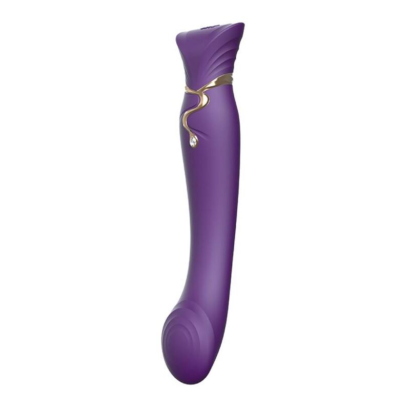 ZALO - ensemble QUEEN air pulsé ondulante pour clitoris violet