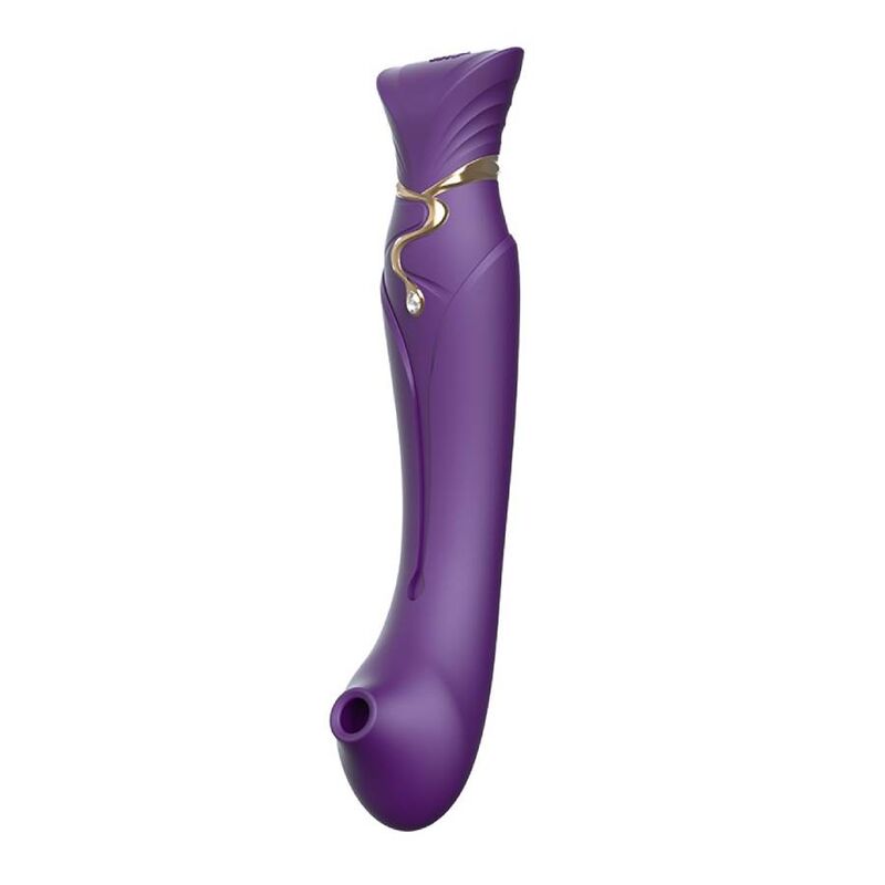 ZALO - ensemble QUEEN air pulsé ondulante pour clitoris violet