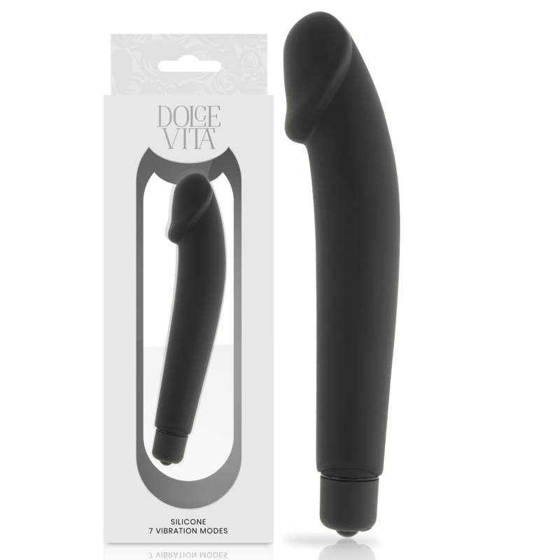 DOLCE VITA - gode avec plaisirs réalistes en silicone noir