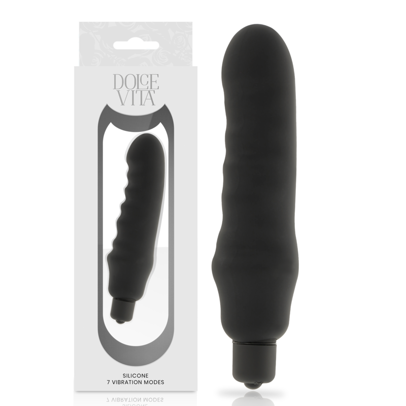 DOLCE VITA -  vibromasseur en silicone noir