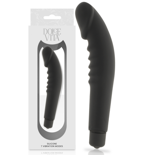 DOLCE VITA - gode avec plaisirs réalistes silicone noir