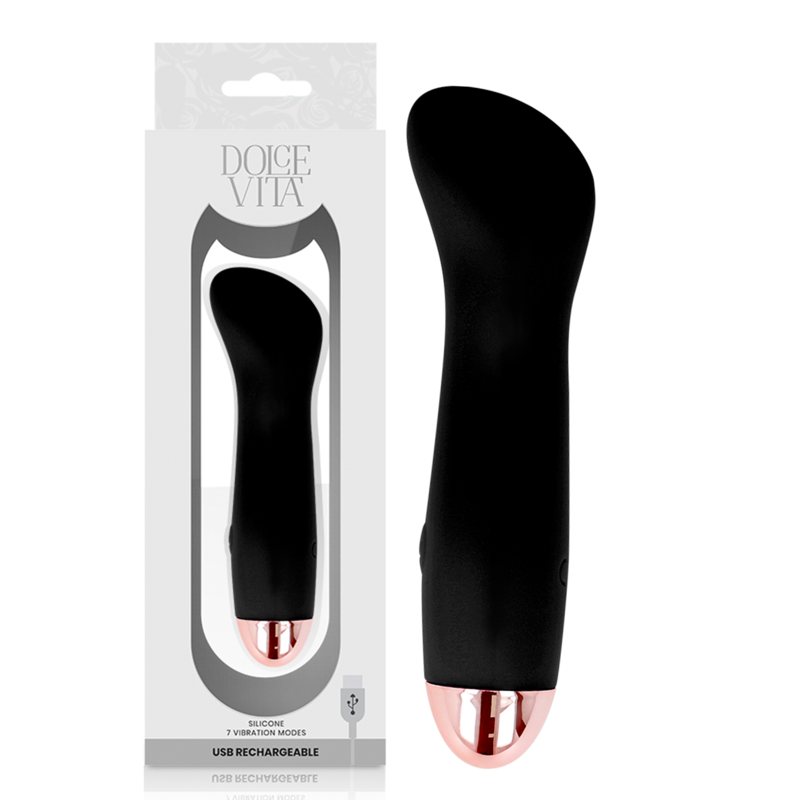 DOLCE VITA - vibromasseur rechargeable one noir 7 vitesses