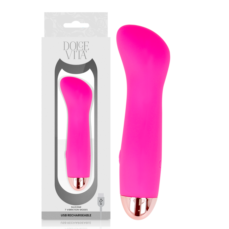 DOLCE VITA - vibromasseur rechargeable one rose 7 vitesses