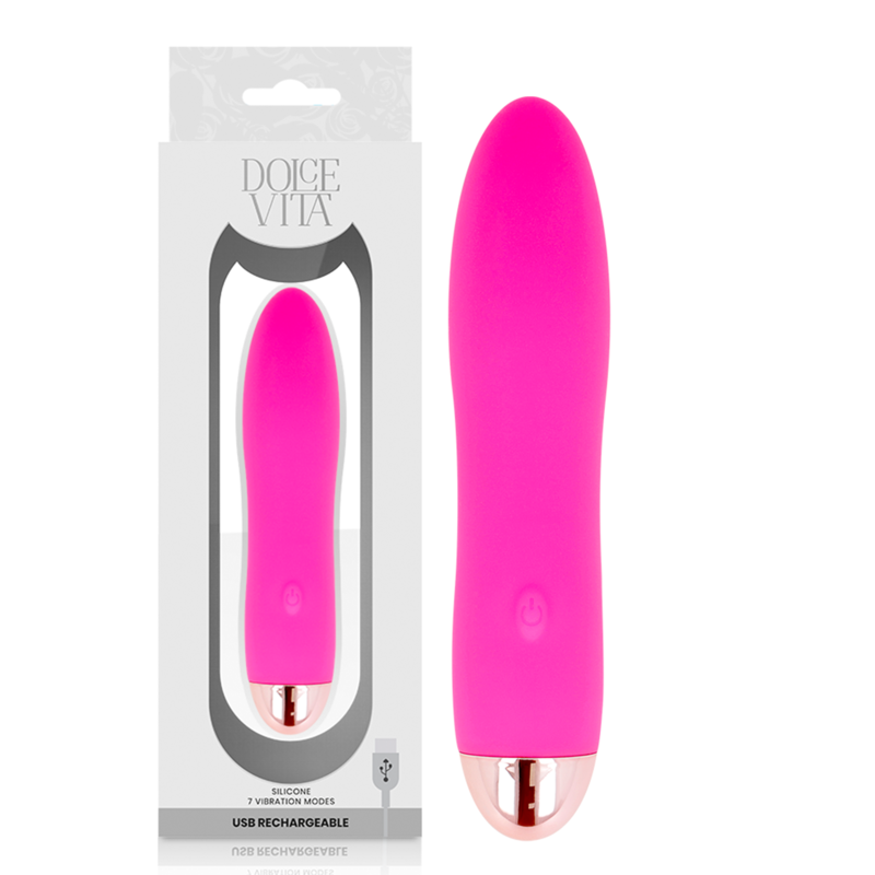 DOLCE VITA - vibromasseur rechargeable quatre rose 7 vitesses