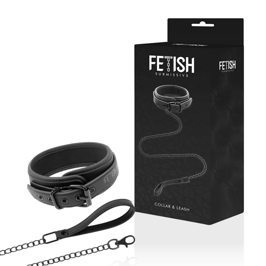 FETISH SUBMISSIVE - collier chaîne doublure en néoprène