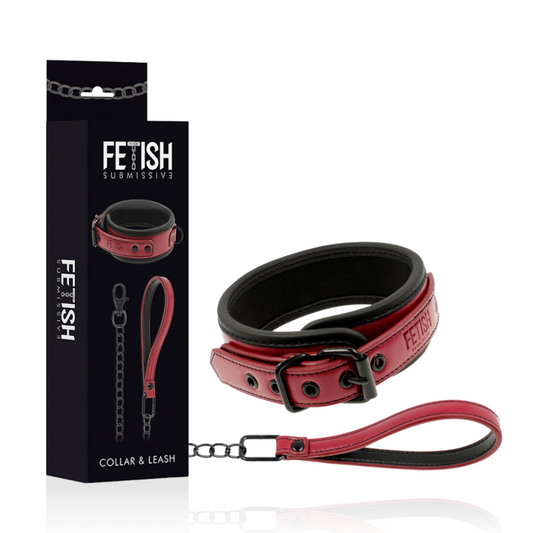 FETISH SUBMISSIVE DARK ROOM - collier chaîne doublure en néoprène