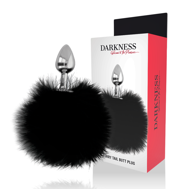 DARKNESS – plug anal avec queue noir 7 cm