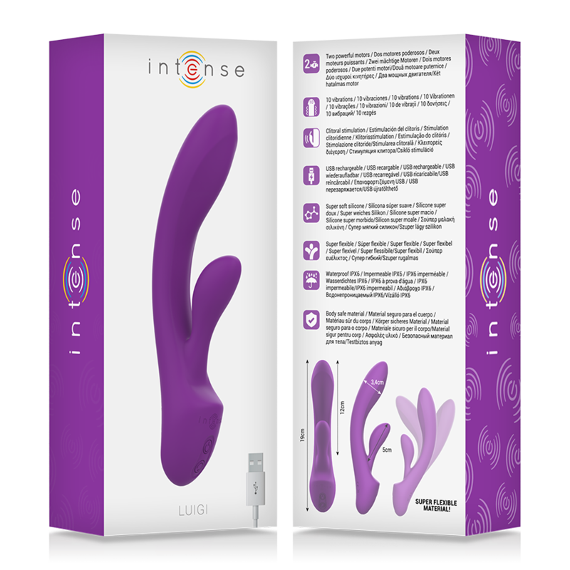 INTENSE - LUIGI vibromasseur lapin LIQUID SILICONE violet