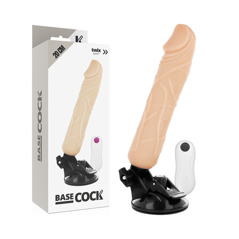 BASECOCK - vibromasseur réaliste télécommandé 20 cm -o- 4 cm