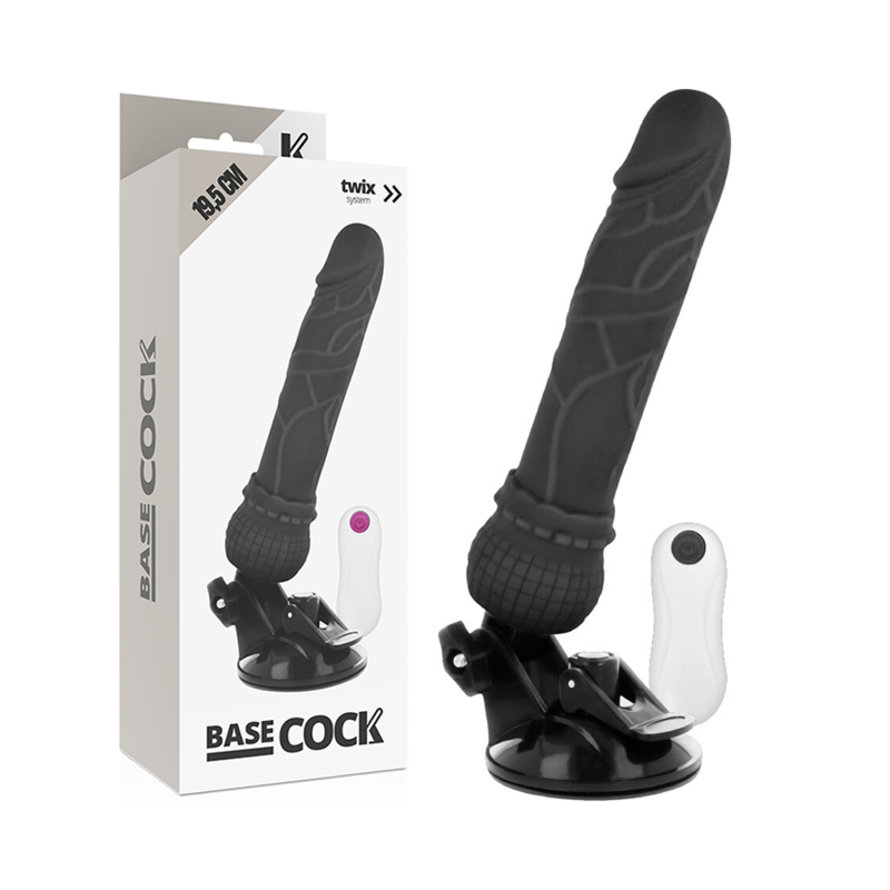 BASECOCK - vibromasseur télécommandé réaliste 19.5 cm -o- 4 cm