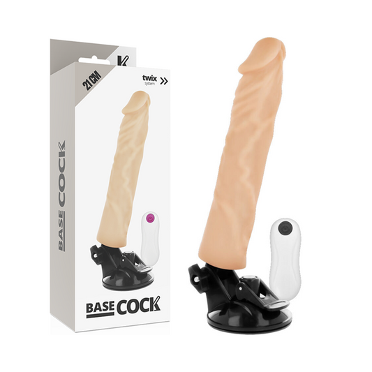 BASECOCK - vibromasseur réaliste télécommandé 21 cm -o- 4 cm