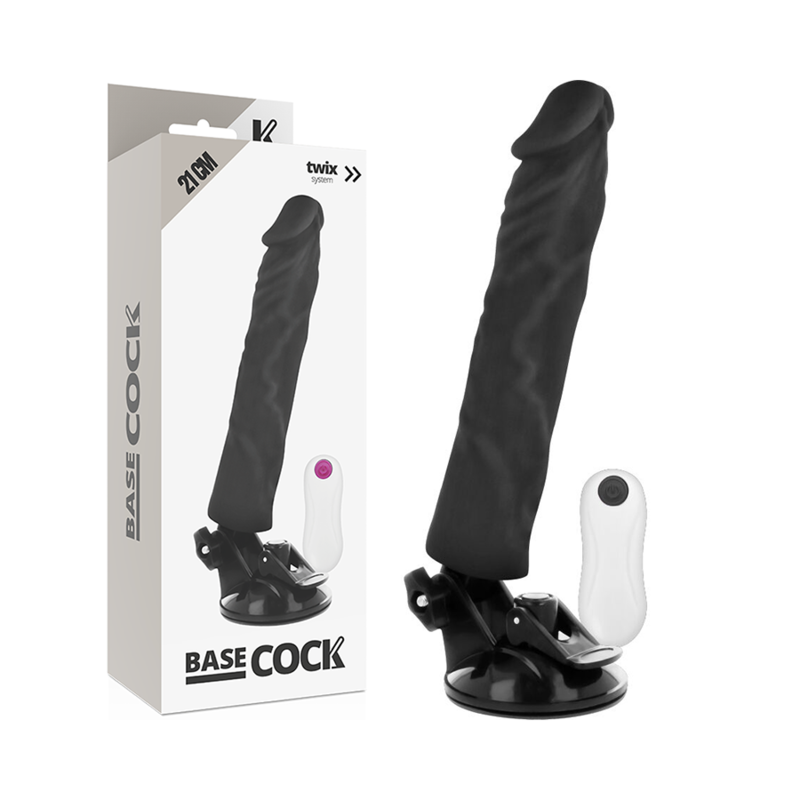 BASECOCK - vibromasseur réaliste télécommandé 21 cm -o- 4 cm