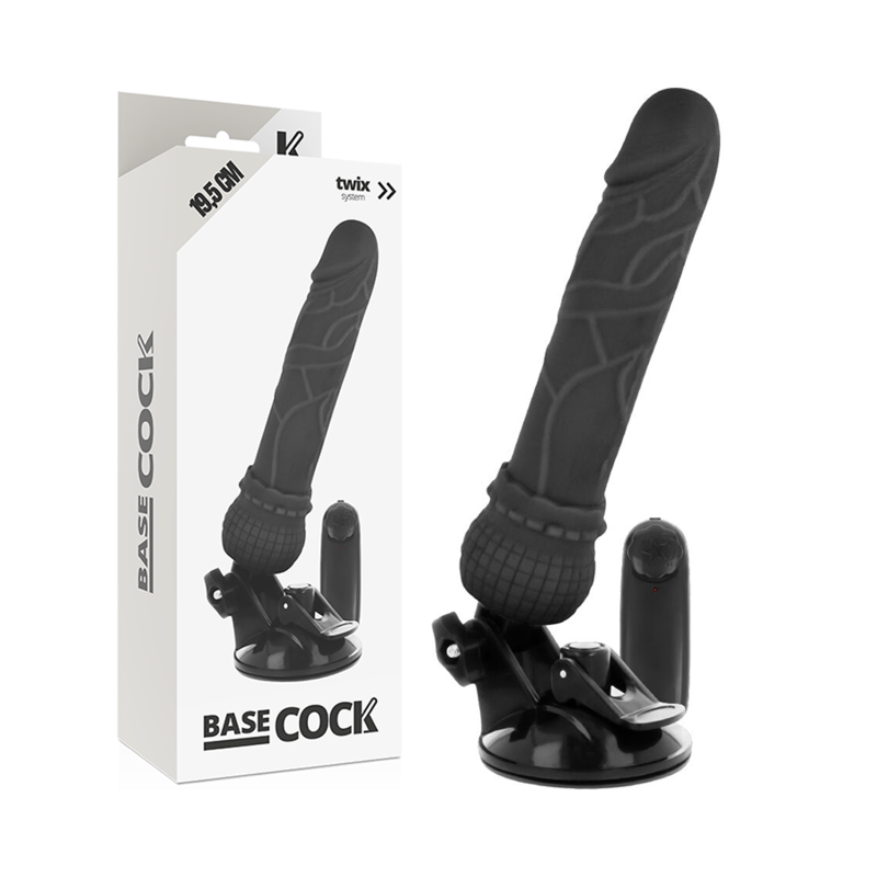 BASECOCK - vibromasseur réaliste télécommandé 19.5 cm -o- 4 cm