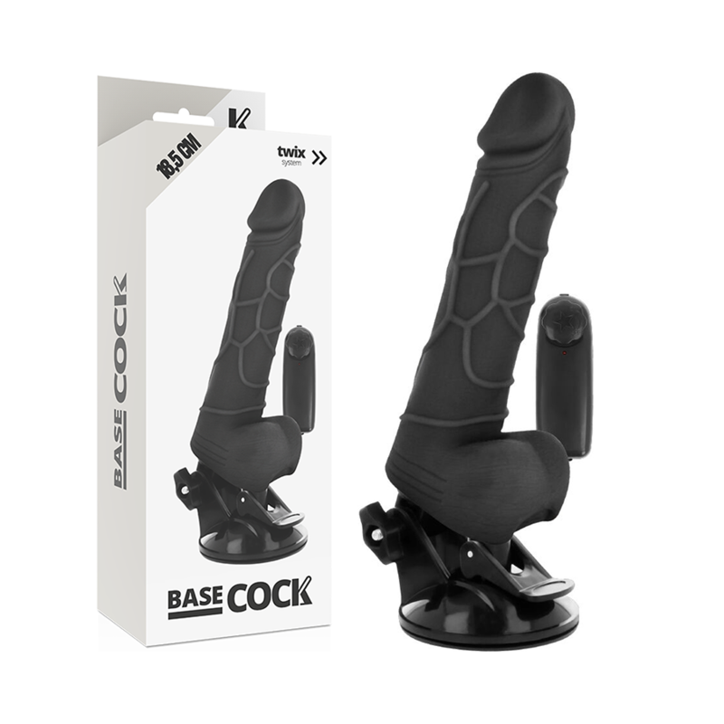 BASECOCK - vibromasseur télécommandé réaliste 18.5 cm -o- 4cm