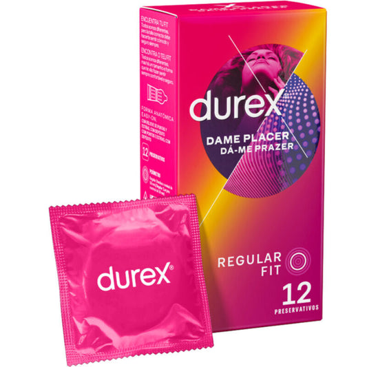 DUREX - DAMEPLACER  RÉSERVATIFS PERLÉS ET RAINURÉS 12 UNITÉS