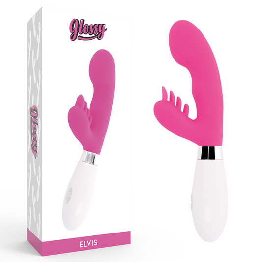 GLOSSY - vibromasseur lapin ELVIS rose