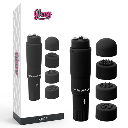 GLOSSY - vibromasseur de poche KURT noir