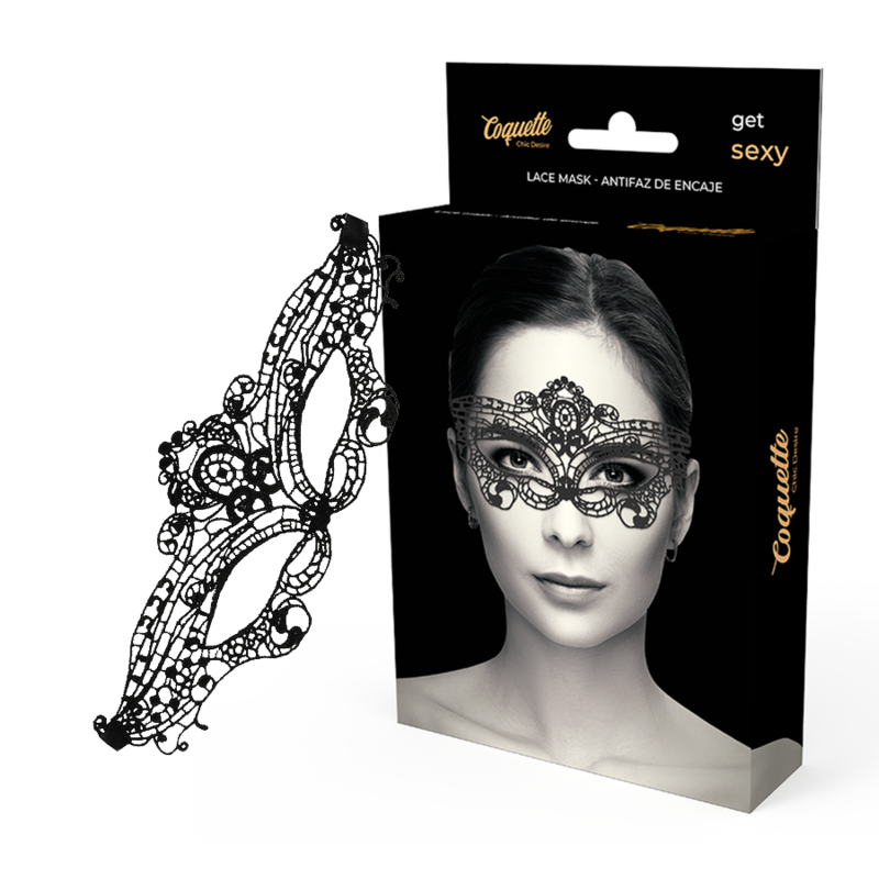 COQUETTE FANTASY - masque fine dentelle noire