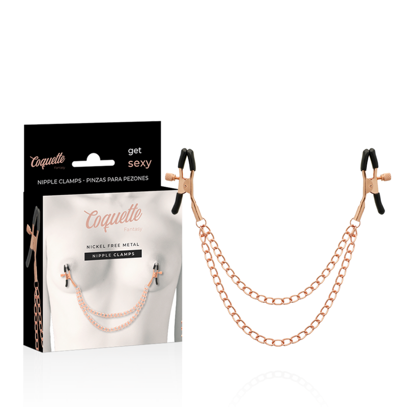 COQUETTE CHIC DESIRE – pinces tétons fantaisie en métal avec chaîne