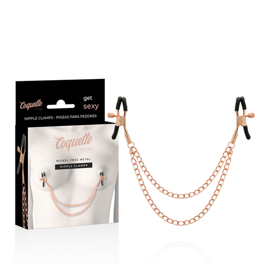 COQUETTE CHIC DESIRE – pinces tétons fantaisie en métal avec chaîne