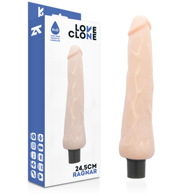 LOVECLONE - vibromasseur autolubrifiant RAGNAR 24.5 cm -o- 3.5 cm