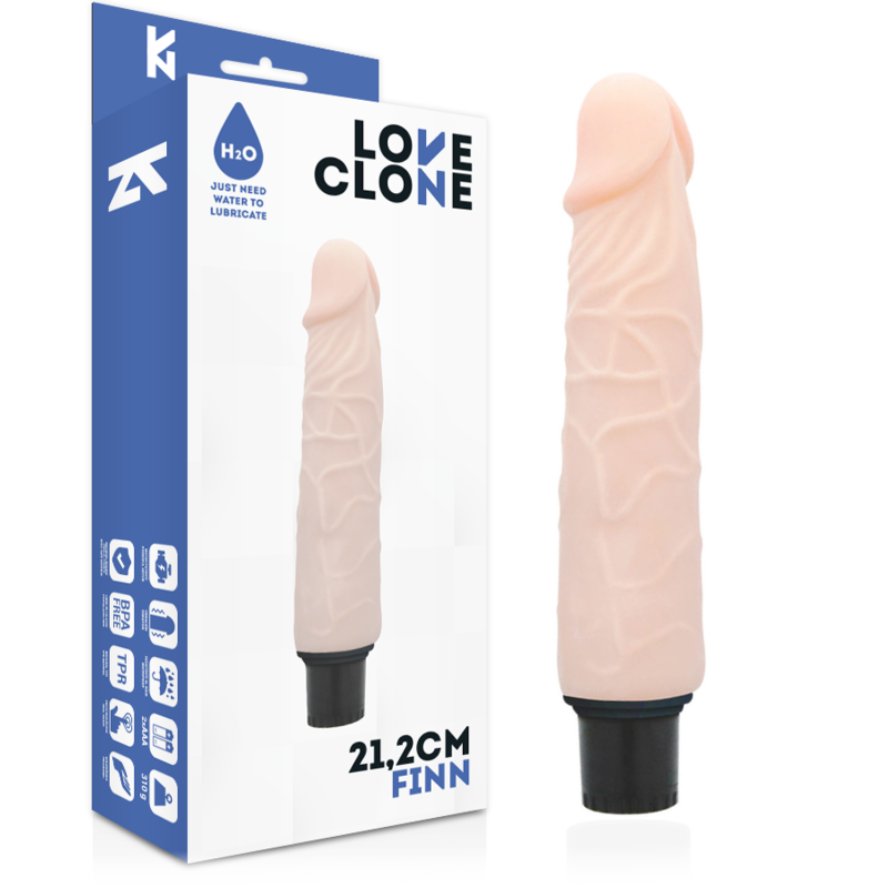 LOVECLONE - vibromasseur autolubrifiant FINN 21.2 cm -o- 3.8 cm