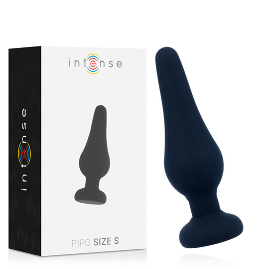 INTENSE - plug anal PIPO taille S silicone noir 9,8 cm