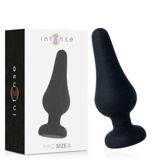 INTENSE - plug anal PIPO taille L silicone noir 13 cm