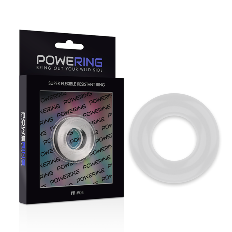 POWERING - anneau pénis super flexible et résistant 3,8cm pr04 clair