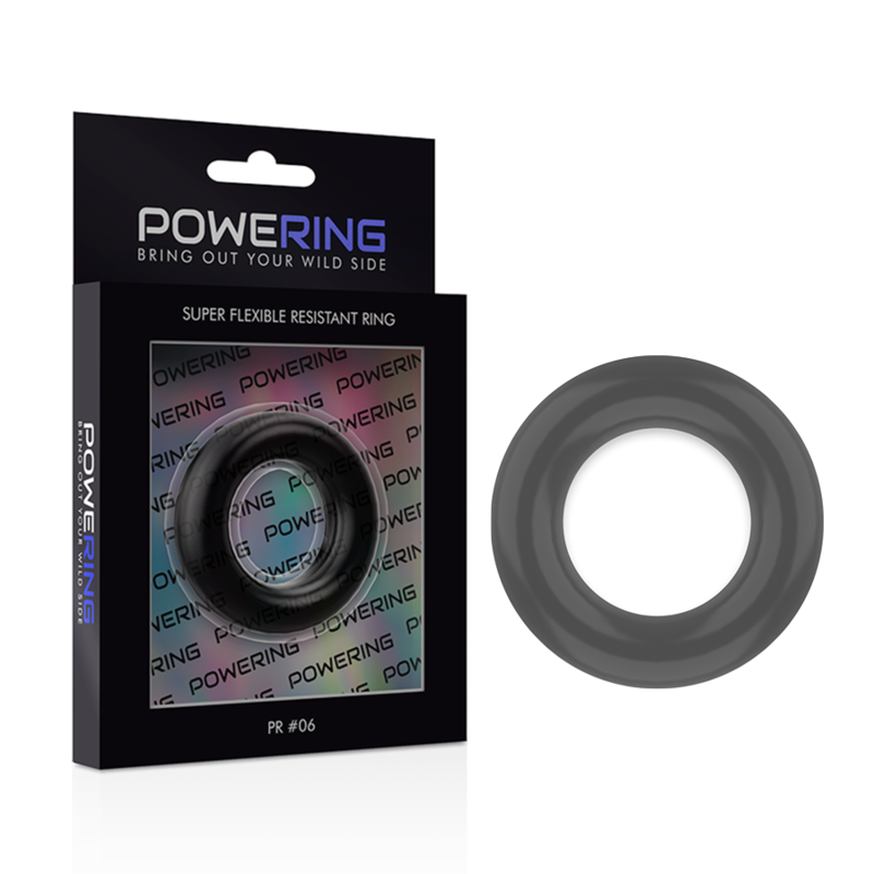 POWERING - anneau pénis super flexible et résistant 5,5cm pr06 noir