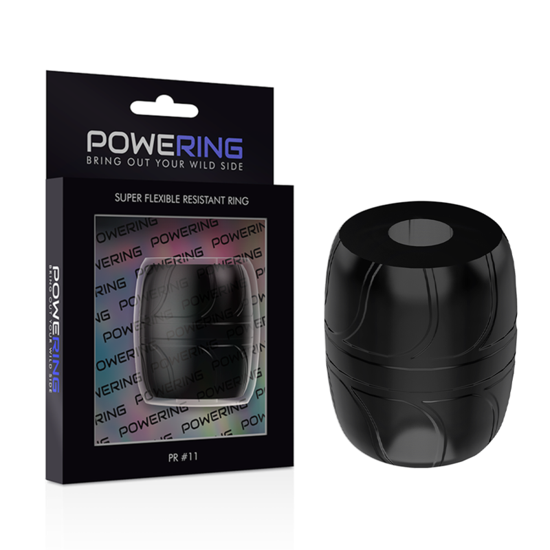 POWERING - anneau pénis super flexible et résistant 5 cm pr11 noir