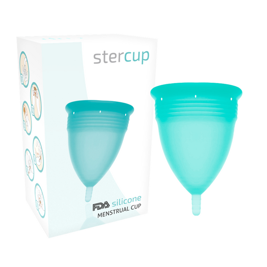 STERCUP - COUPE MENSTRUELLE EN SILICONE FDA TAILLE L TURQUOISE