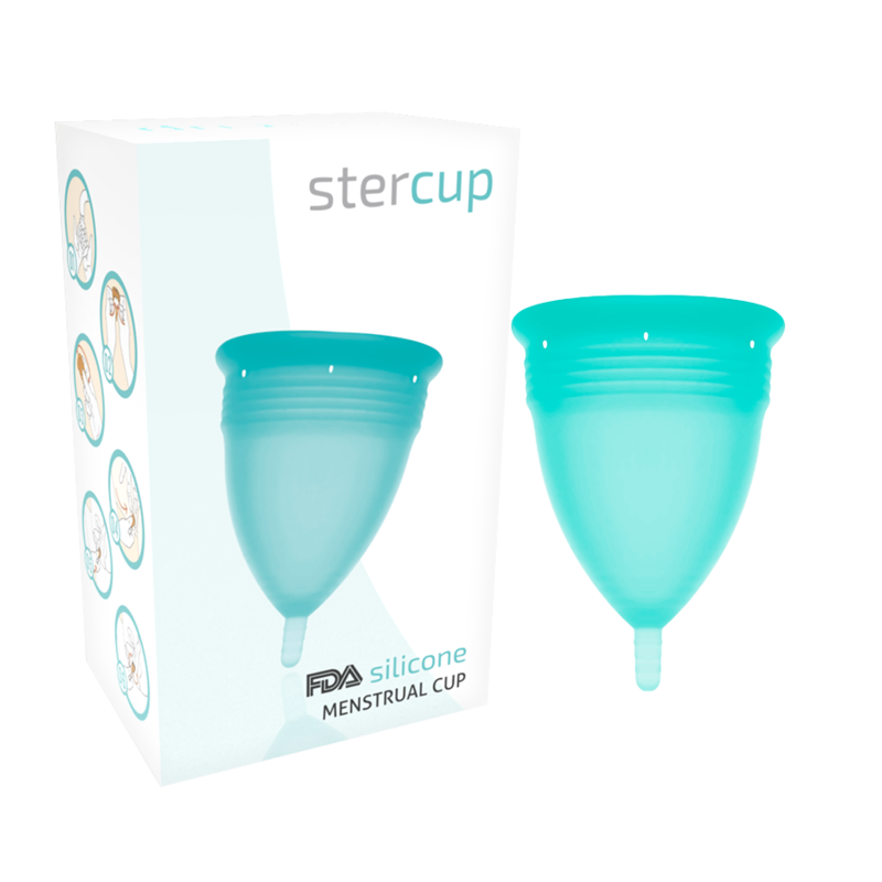 STERCUP - COUPE MENSTRUELLE EN SILICONE FDA TAILLE S TURQUOISE