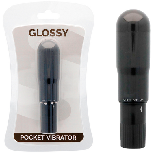 GLOSSY - vibromasseur de poche noir