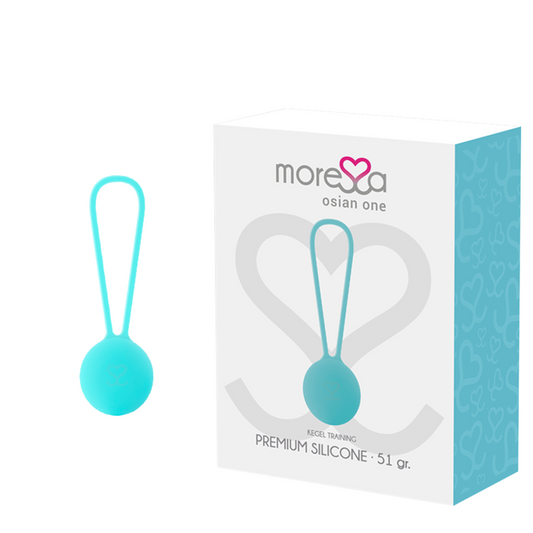 MORESSA – OSIAN, boule de Geisha en silicone turquoise