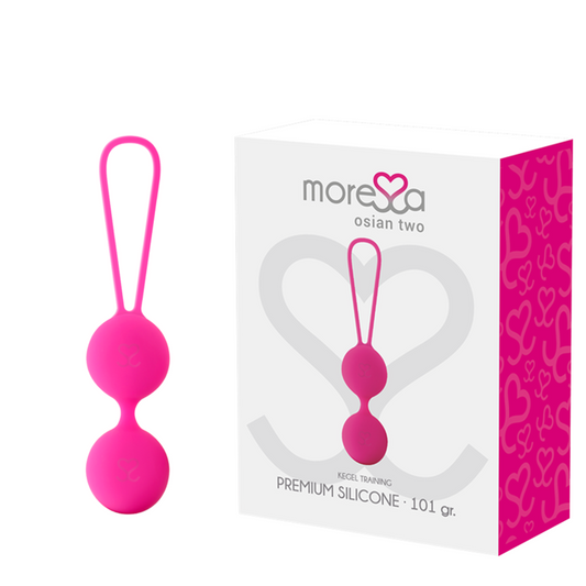 MORESSA – OSIAN, ensemble de 2 boules de Geisha en silicone rose