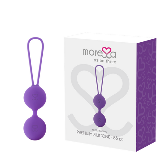 MORESSA – OSIAN, ensemble de boules de Geisha en silicone violet 2