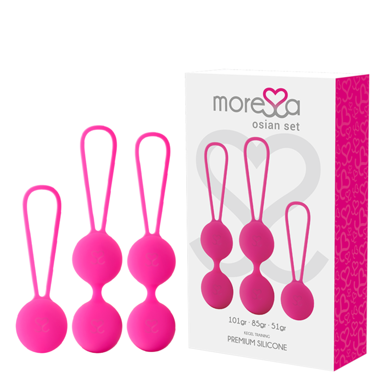 MORESSA – OSIAN, ensemble de boules de Geisha en silicone rose