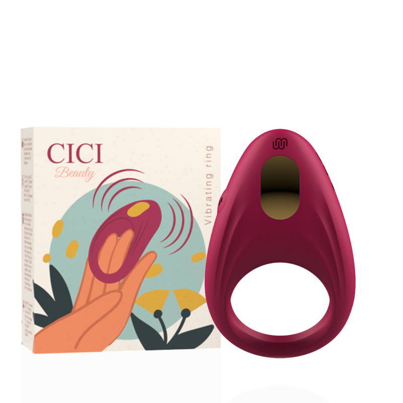 CICI BEAUTY - anneau pénien vibrant en silicone premium