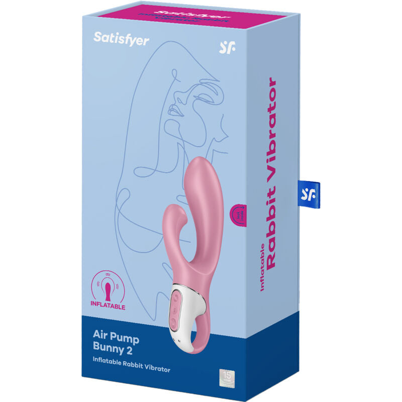 SATISFYER – AIR PUMP BUNNY 2, vibromasseur lapin gonflable rose