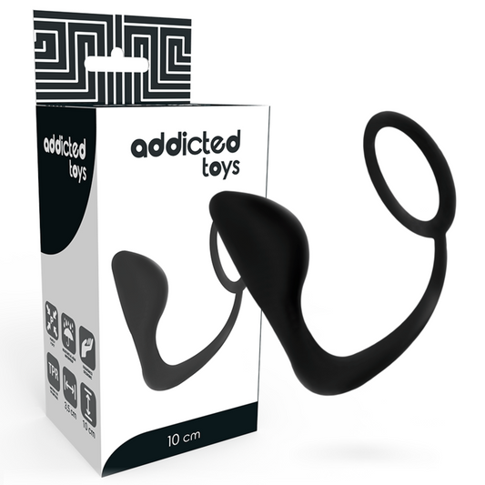 ADDICTED TOYS - plug anal avec anneau pénis noir