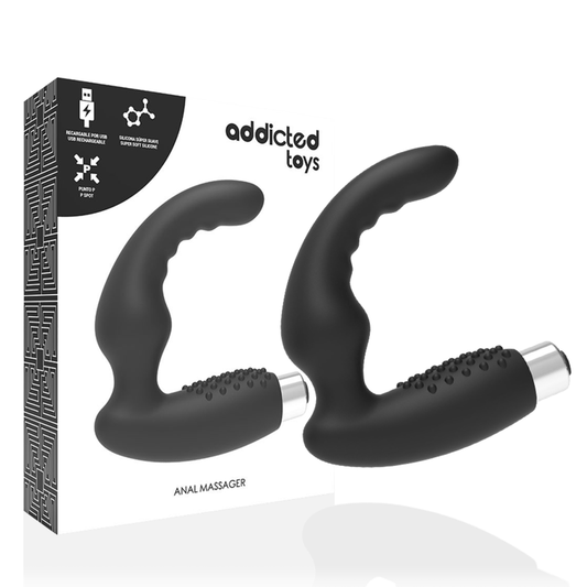 ADDICTED TOYS - vibromasseur prostatique rechargeable modèle 2 - noir