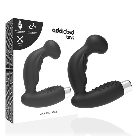 ADDICTED TOYS - vibromasseur prostatique rechargeable modèle 3 - noir